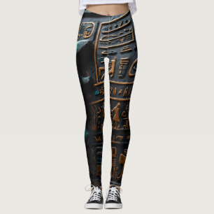 Egyptisch goud hiërogliefen Leggings