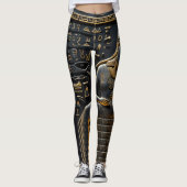 Egyptisch goud hiërogliefen Leggings (Voorkant)