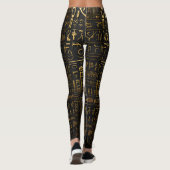 Egyptisch goud hiërogliefen Leggings (Achterkant)