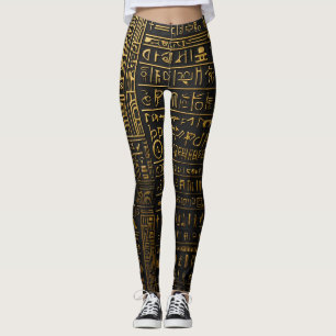 Egyptisch goud hiërogliefen Leggings