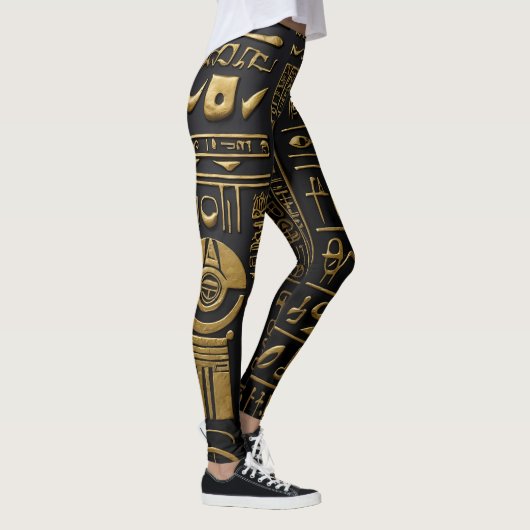 Egyptisch goud hiërogliefen Leggings (Rechts)