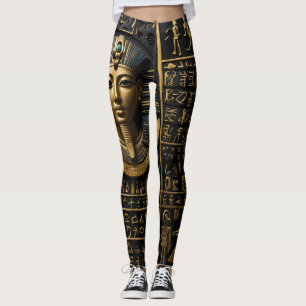 Egyptisch goud hiërogliefen Leggings