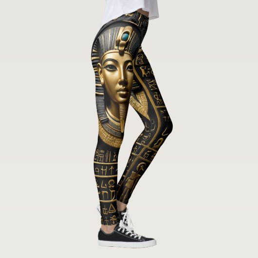Egyptisch goud hiërogliefen Leggings (Rechts)