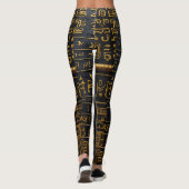 Egyptisch goud hiërogliefen Leggings (Achterkant)