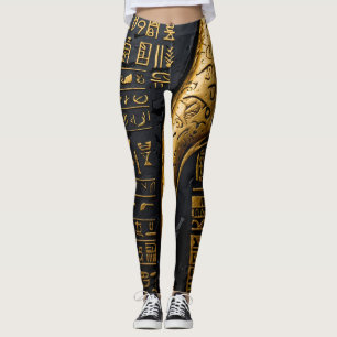 Egyptisch goud hiërogliefen Leggings