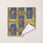 Egyptisch goud symbolen op Lapis Lazuli Bad Handdoek (Wasdoekje)