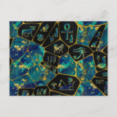 Egyptisch gouden en marmer Voronoi-diagram Briefkaart (Voorkant)