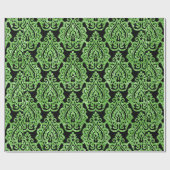 Egyptisch Groen Glitter Ornamental Pattern Cadeaupapier (Vlak)