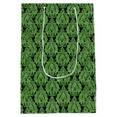  Egyptisch Groen Glitter Ornamental Pattern Medium Cadeauzakje (Achterkant)