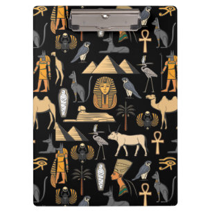 Egyptisch hiëroglief Symbool Patroon Achtergrond Klembord