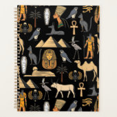 Egyptisch hiëroglief Symbool Patroon Achtergrond Planner (Voorkant)