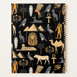 Egyptisch hiëroglief Symbool Patroon Achtergrond Planner