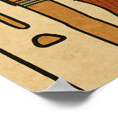 Egyptisch Hiërogliefenkunst Oude Symbolen Poster (Hoek)