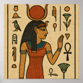 Egyptisch Hiërogliefenkunst Oude Symbolen Poster (Voorkant)