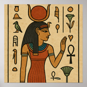 Egyptisch Hiërogliefenkunst Oude Symbolen Poster