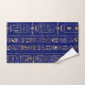 Egyptisch hiërogliefpatroon Gold Lapis Lazuli Bad Handdoek (Handdoek)