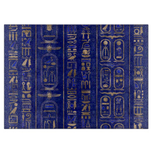 Egyptisch hiërogliefpatroon Gold Lapis Lazuli Snijplank