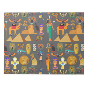 Egyptisch hiërogliefsymbool patroon farao notitieblok