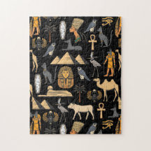  Egyptisch hiërogliefsymboolpatroon achtergrond  