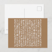 Egyptisch Hieroglyph-Briefkaart Briefkaart (Voorkant / Achterkant)