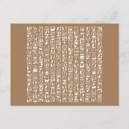 Egyptisch Hieroglyph-Briefkaart Briefkaart (Voorkant)