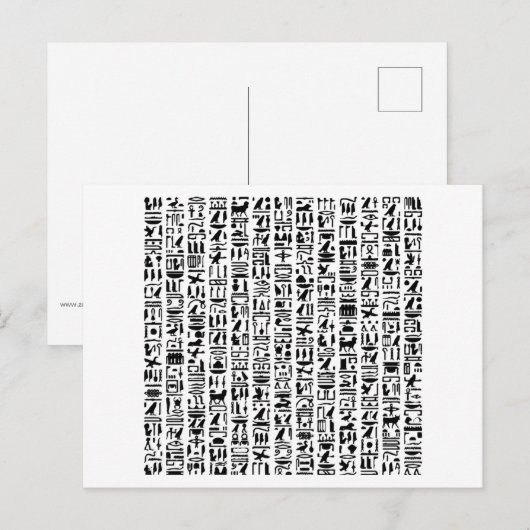 Egyptisch Hieroglyph-Briefkaart Briefkaart (Voorkant / Achterkant)