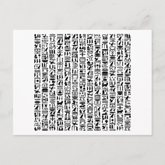 Egyptisch Hieroglyph-Briefkaart Briefkaart (Voorkant)