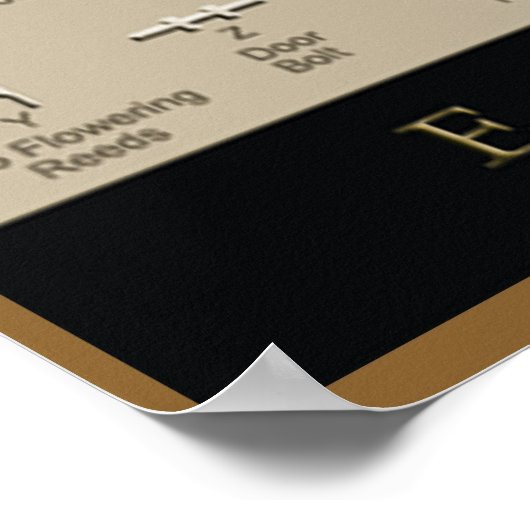 Egyptisch Hieroglyphics poster (Hoek)