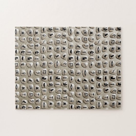 Egyptisch Hieroglyphics Stones Pattern Legpuzzel (Horizontaal)