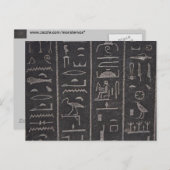 Egyptisch Hieroglyphs Briefkaart (Voorkant / Achterkant)