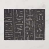 Egyptisch Hieroglyphs Briefkaart (Voorkant)