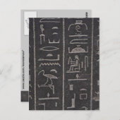 Egyptisch Hieroglyphs Briefkaart (Voorkant / Achterkant)