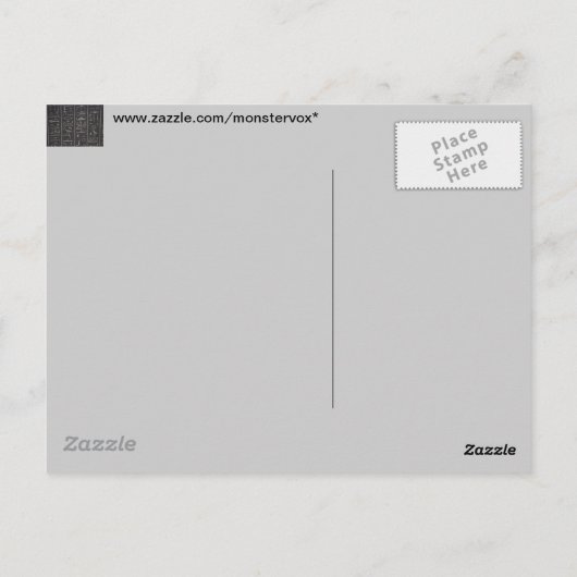 Egyptisch Hieroglyphs Briefkaart (Achterkant)