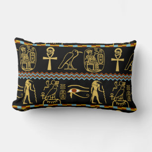 Egyptisch Hieroglyphs oog van het Horuspatroon Kussen