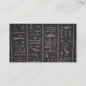 Egyptisch Hieroglyphs Visitekaartje (Achterkant)