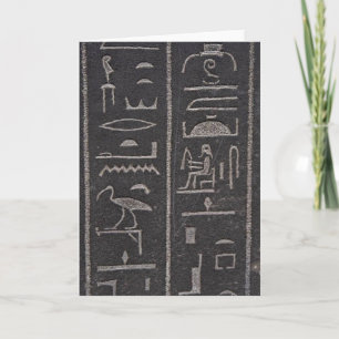 Egyptisch Hieroglyphs Wenskaart Kaart