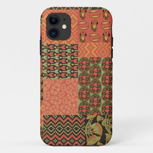 Egyptisch Hoesje van de Faux Patchwork iPhone 5/5  (Achterkant)