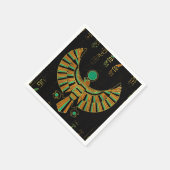Egyptisch Horus Falcon Gold en kleurenkristal Servet (Hoek)