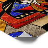Egyptisch Horus Geometric Abstract Poster (Hoek)