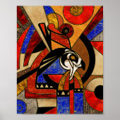Egyptisch Horus Geometric Abstract Poster (Voorkant)