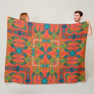 Egyptisch Horus Magick Pyramid Pattern Fleece Deken