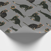Egyptisch Kattenpatroon Cadeaupapier (Hoek)