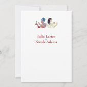 Egyptisch Klassiek  Koningspaar Bruiloft Kaart (Achterkant)