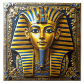 Egyptisch Koninklijk Gouden Masker -Tutankhamun Tegeltje (Voorkant)