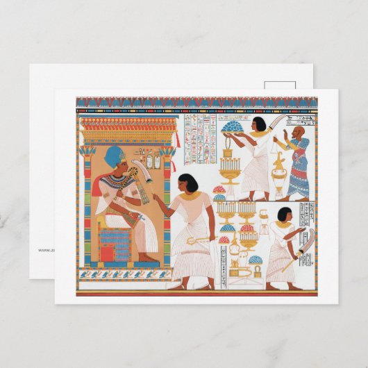 Egyptisch koninklijk ontwerp briefkaart (Voorkant / Achterkant)