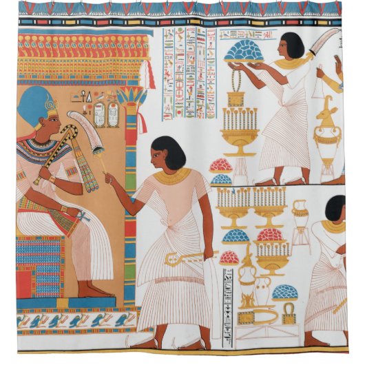 Egyptisch koninklijk ontwerp douchegordijn (Voorkant)