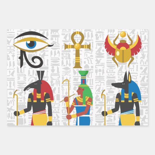 Egyptisch koninklijk ontwerp inpakpapier vel (Voorkant 3)