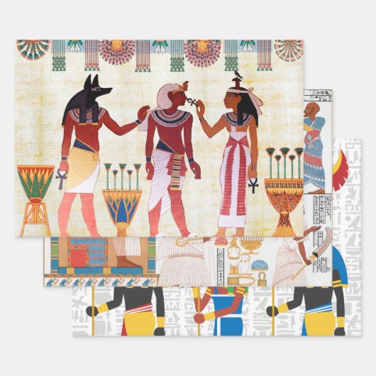 Egyptisch koninklijk ontwerp inpakpapier vel (Set)
