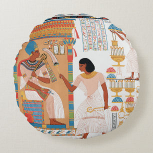 Egyptisch koninklijk ontwerp rond kussen