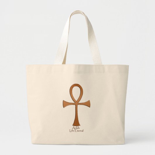 Egyptisch koper ANKH Grote Tote Bag (Voorkant)